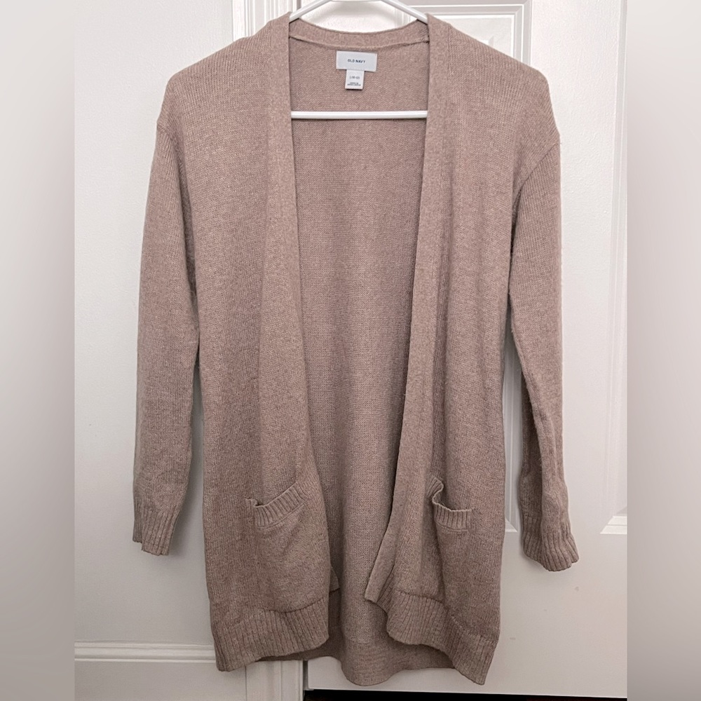 light brown cardigan